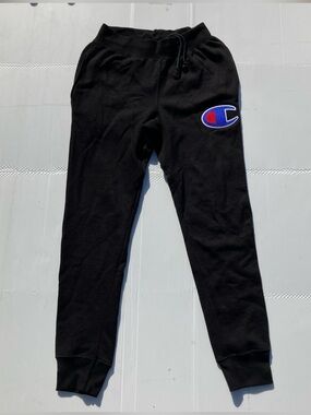 Vintage Champion Reverse Weave Sweatpants Mens Medium Black Fleece Joggers